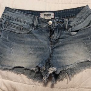 Pink by Victoria’s Secret Jean cut off shorts